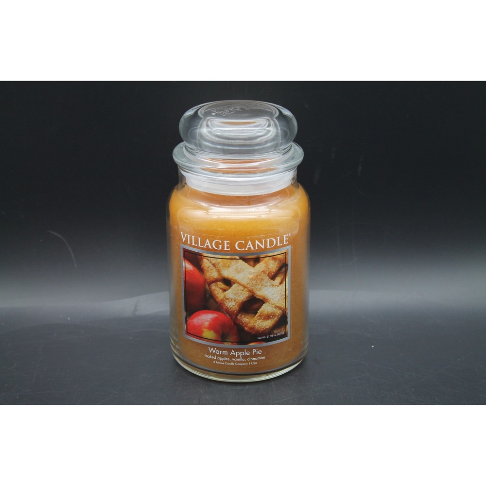Village Candle Warm Apple Pie 21.25 oz Large Jar Candle New